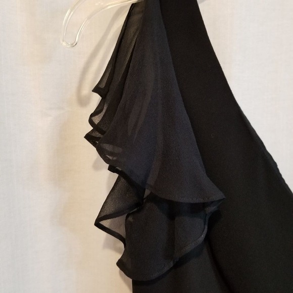 Jones new York black dress flutter sleeve cocktail size 8 - Picture 3 of 5